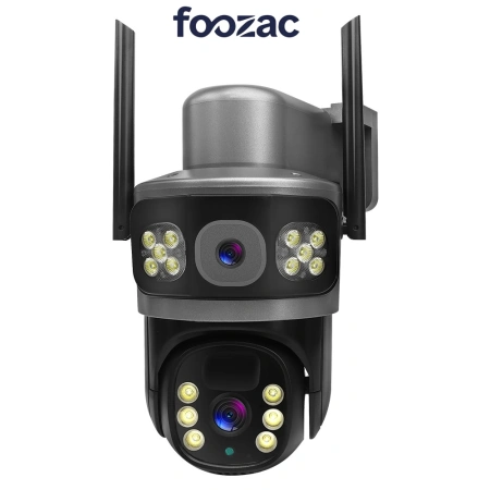 foozac solar-powered surveillance camera, low-power dual-lens dual-screen AOV surveillance foozac solar-powered surveillance camera, low-power dual-lens dual-screen AOV surveillance